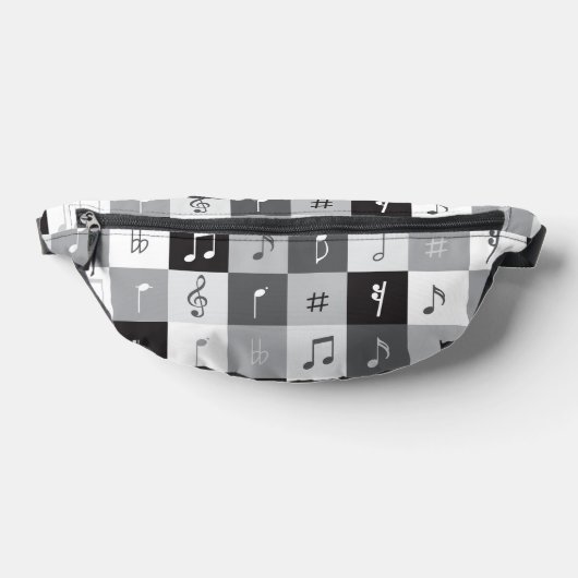 Notes de musique en niveaux de gris motif (Poser)