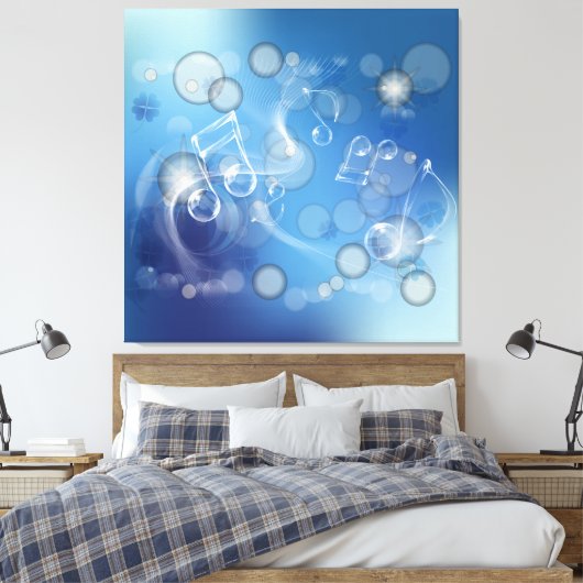 Notes de musique en verre Imaginaire toile envelop (Insitu(Chambre))