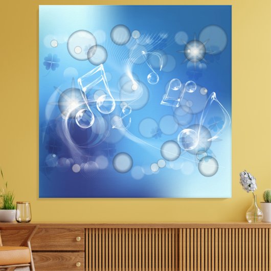 Notes de musique en verre Imaginaire toile envelop (Insitu(Salon))