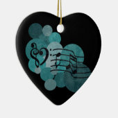 Notes de musique et décoration turquoise (Droite)