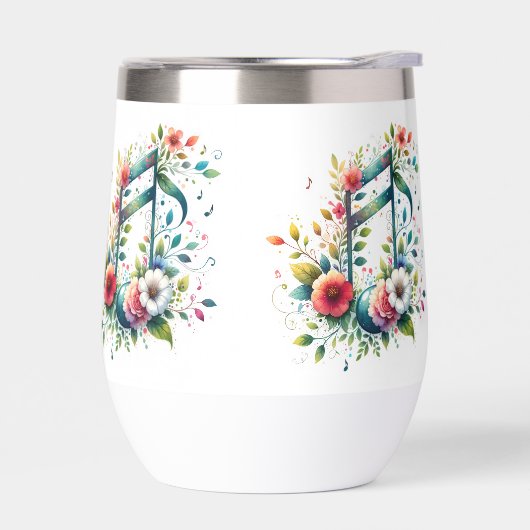 Notes de musique et fleurs (Gauche)