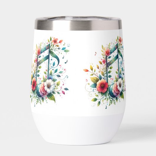 Notes de musique et fleurs (Arrière)