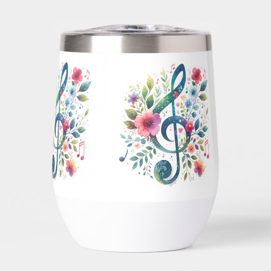 Notes de musique et fleurs (Avant)