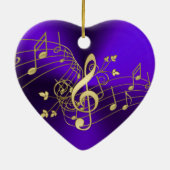 Notes de musique et ornement pourpres de Noël de (Dos)