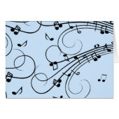 Notes de musique fantaisie Bleu (Devant horizontal)