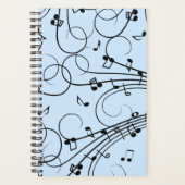 Notes de musique fantaisie Bleu (Devant)