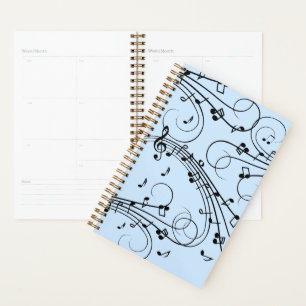 Notes de musique fantaisie Bleu
