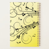 Notes de musique fantaisie jaune (Dos)