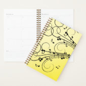 Notes de musique fantaisie jaune (Devant avec enveloppe)