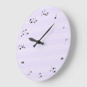 Notes de musique horloge temps - lilas violet (Angle)