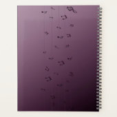 Notes de Musique Mauve Ombre Foncé (Dos)