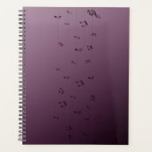 Notes de Musique Mauve Ombre Foncé (Devant)