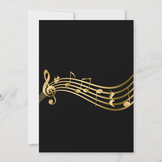 Notes de musique modifiable Invitation du Modèle d (Dos)