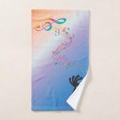 Notes de musique Moon Stars Kokopelli (Serviette à main)