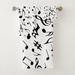Notes de musique noire classique et simple sur le