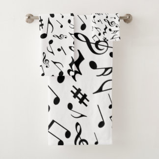 Notes de musique noire classique et simple sur le