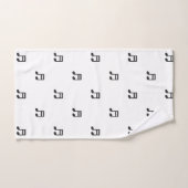 Notes de musique noires sur fond blanc (Serviette à main)