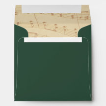 Notes de Musique Or et Vert Forêt