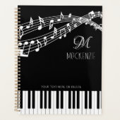 Notes de musique Piano Monogramme Nom (Devant)