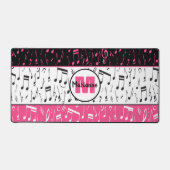 Notes de musique rose et blanc noir (Recto)