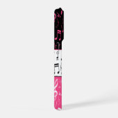 Notes de musique rose et blanc noir (Côté droit)