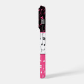 Notes de musique rose et blanc noir (Côté gauche)