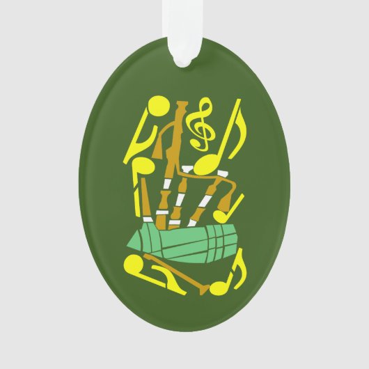 Notes de musique rouge Bagpipes (devant)