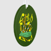 Notes de musique rouge Bagpipes (devant)