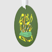 Notes de musique rouge Bagpipes (devant)