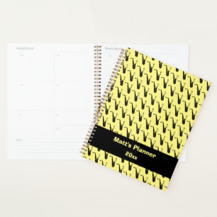 Notes de musique saxophone Personnalisé Jaune