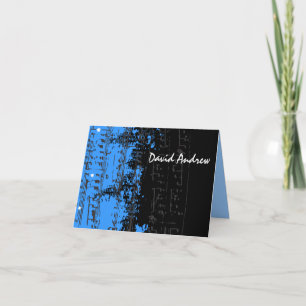 Notes de musique Stars Bar Mitzvah carte de remerc