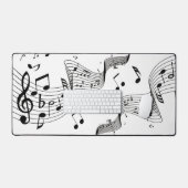Notes de musique sur fond blanc (Clavier et souris)
