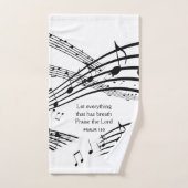Notes de musique sur mesure (Serviette à main)