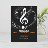 notes de musique symphonie  invitation (Debout devant)