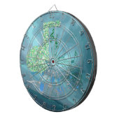 Notes de musique verte et bleue Abstrait 2 Cibles  (Devant droit)