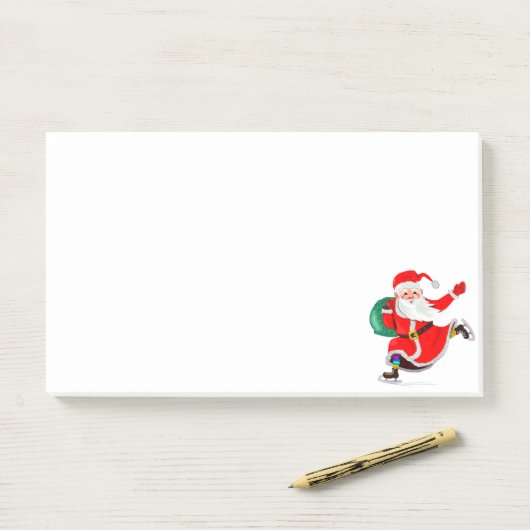 Notes de Noël du Père Noël Post-it® (Sur un bureau)