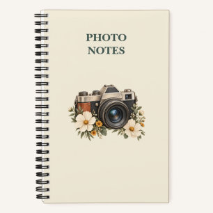 Notes de Photo Appareil Photo Vintage et Cahier Co