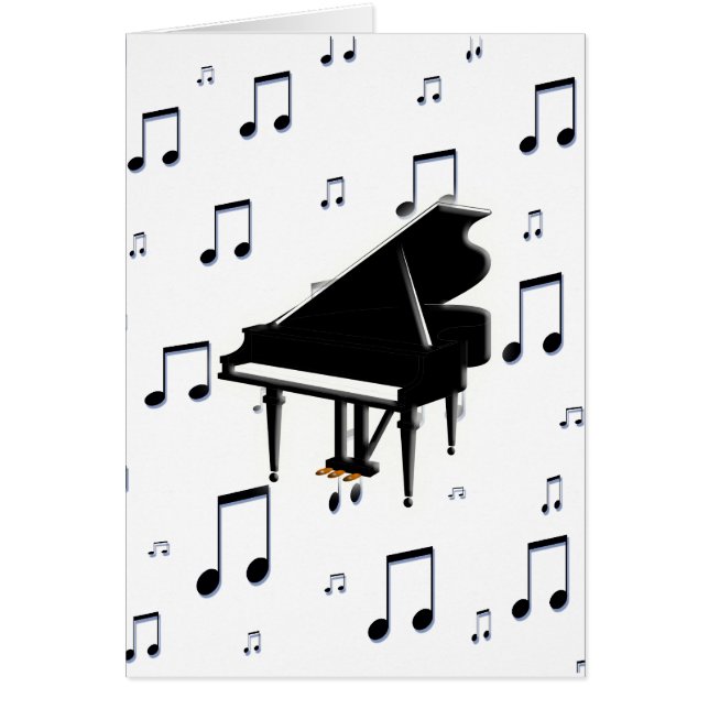 Notes de piano à queue et de musique (Devant)