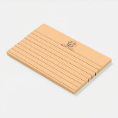Notes de post-it à revêtement orange du laboratoir (Incliné)