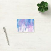 Notes de post-it bleues et pourpres de l'aquarelle (Bureau)