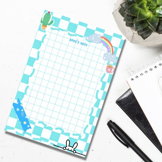 notes de post-it bleues personnalisées