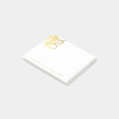 Notes de post-it chics d'effet d'or (Incliné)