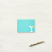 Notes de post-it classiques de Martini de film (Sur un bureau)