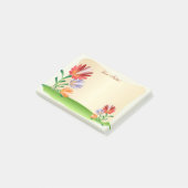 Notes de post-it colorées de fleurs (Incliné)