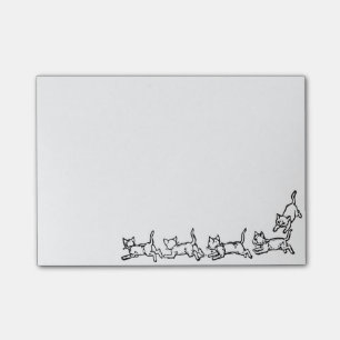 Notes de post-it courantes de chats