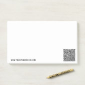 Notes de Post-it® d'affaires à code QR personnalis (Sur un bureau)