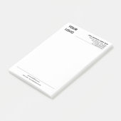 Notes de Post-it® d'affaires avec logo d'entrepris (Incliné)