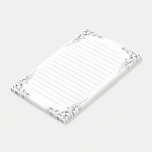 Notes de post-it dans un style très fleuri (Incliné)