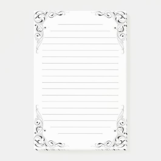 Notes de post-it dans un style très fleuri (Devant)