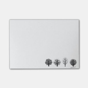 Notes de post-it d'arbre